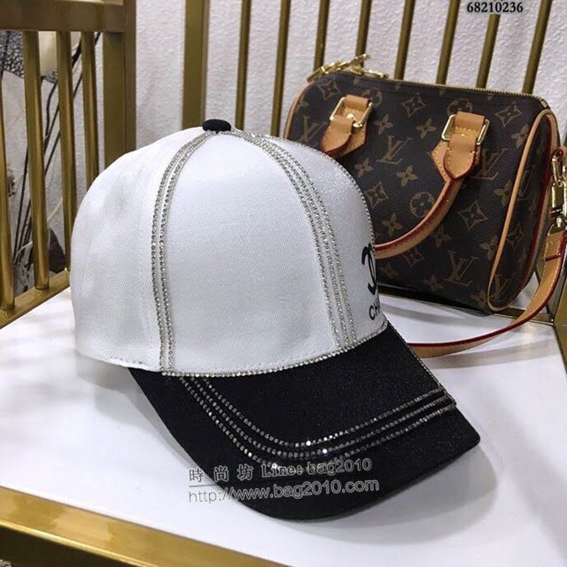 Chanel新品女士帽子 香奈兒燙鑽棒球帽鴨舌帽  mm1422